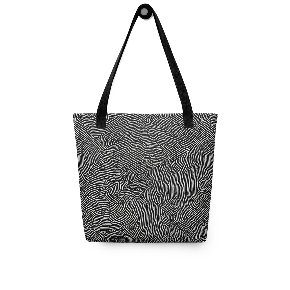 Fingerprint Noir on Tote Bag — Front