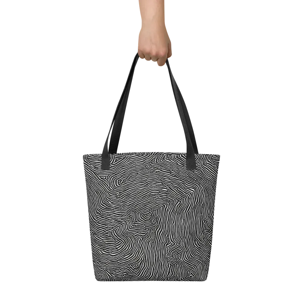 Fingerprint Noir on Tote Bag — Front