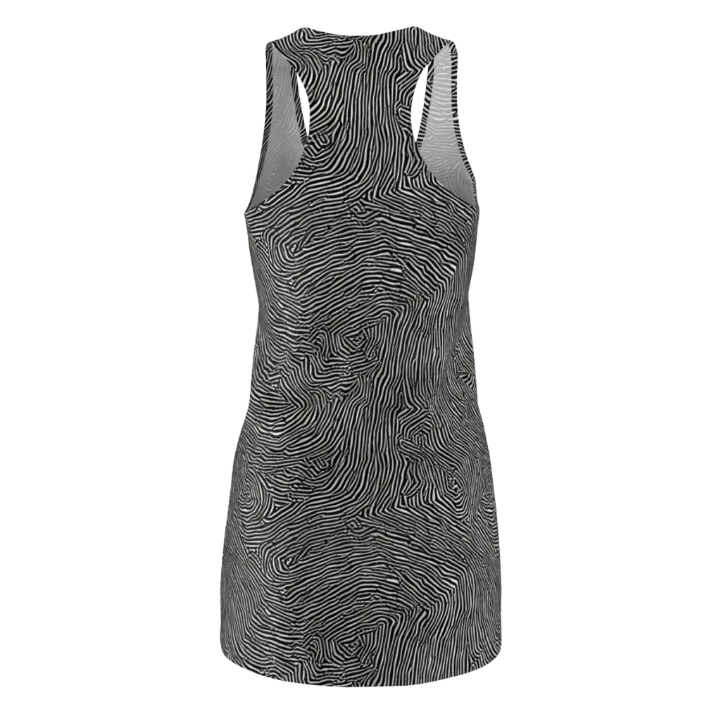 Fingerprint Noir on Racerback Dress — Back