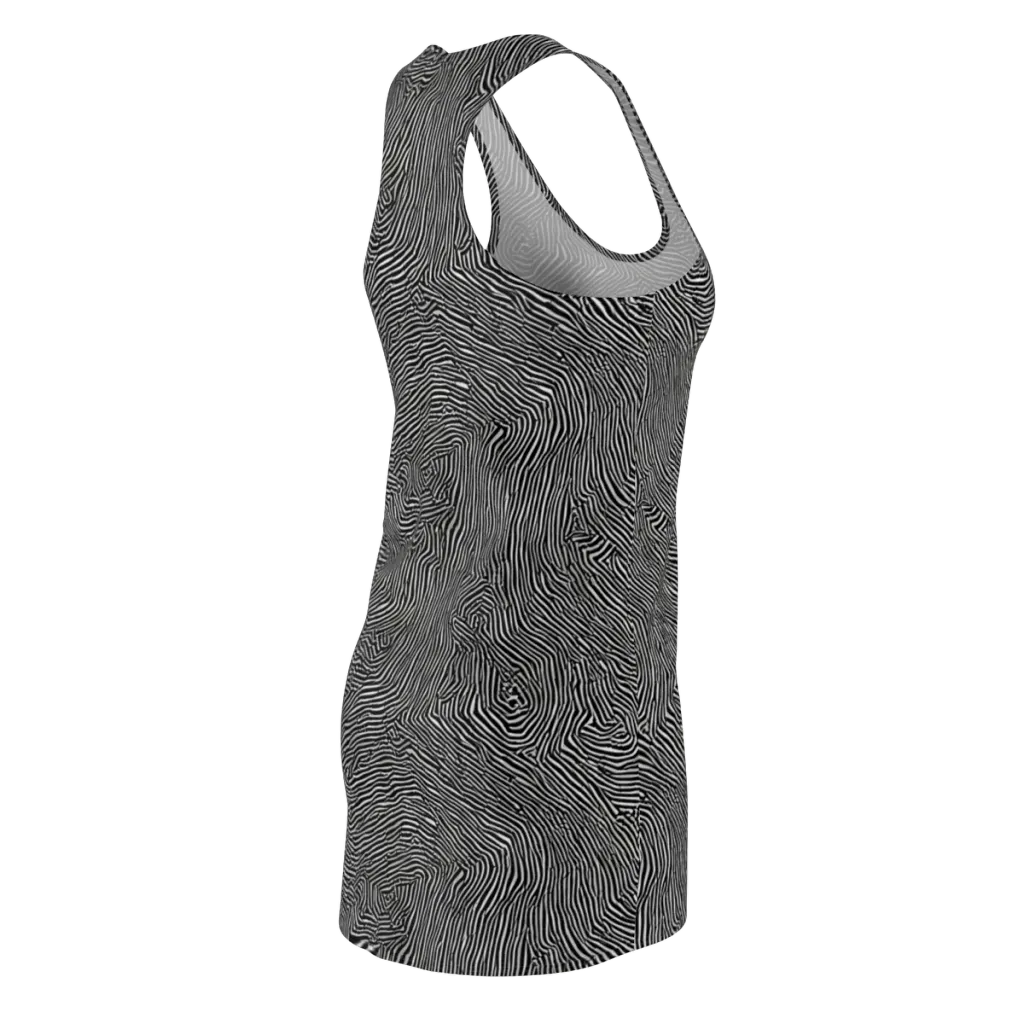 Fingerprint Noir on Racerback Dress — Back Side