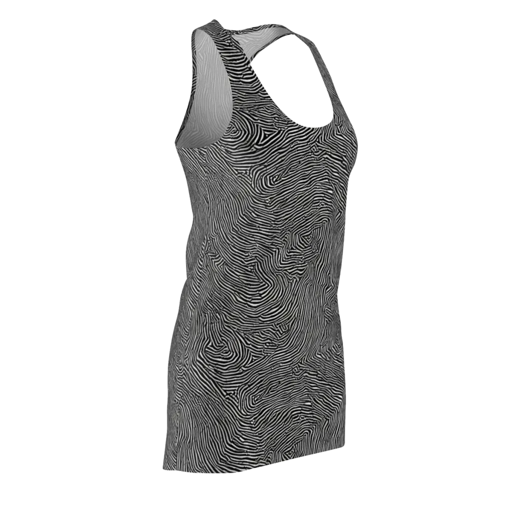 Fingerprint Noir on Racerback Dress — Front Side