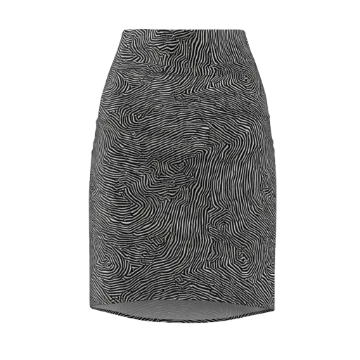 Fingerprint Noir on a Pencil Skirt