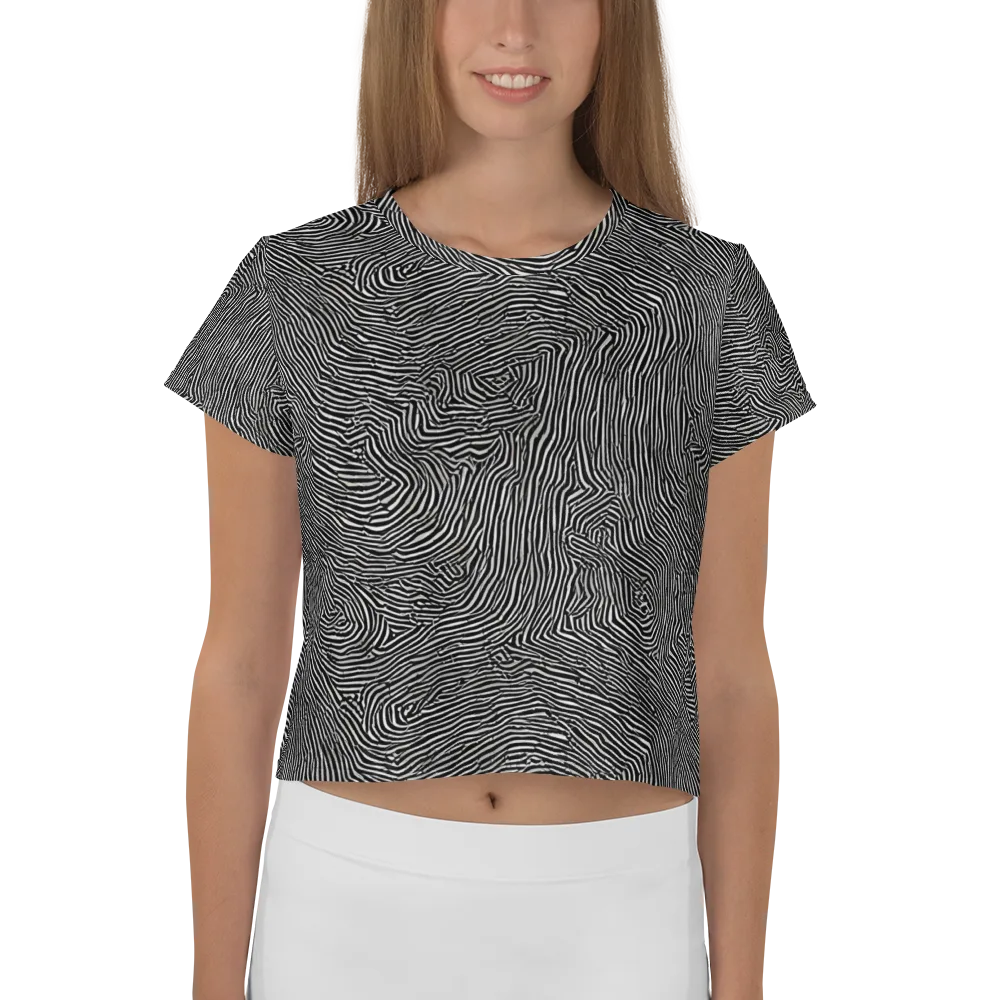 Fingerprint Noir on Crop Tee — Front