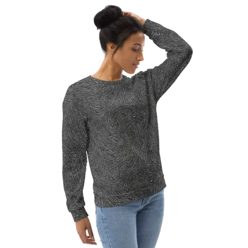 Fingerprint Noir on a Sweatshirt