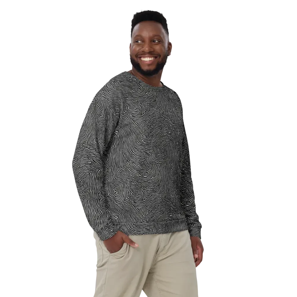 Fingerprint Noir on Sweatshirt — Front