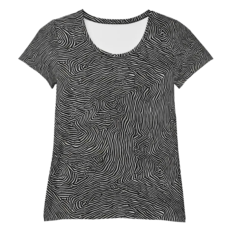 Fingerprint Noir on Women's Athletic T-Shirt — Front