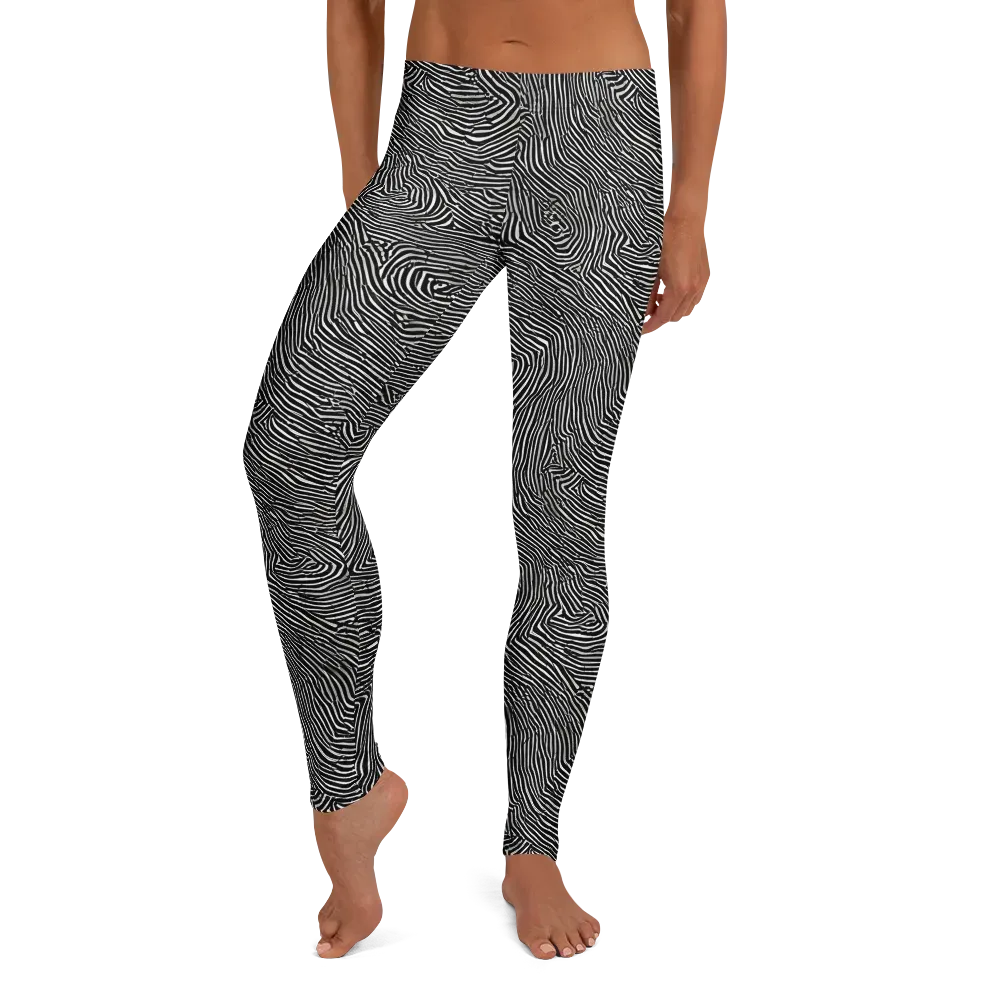 Fingerprint Noir on Leggings — Front