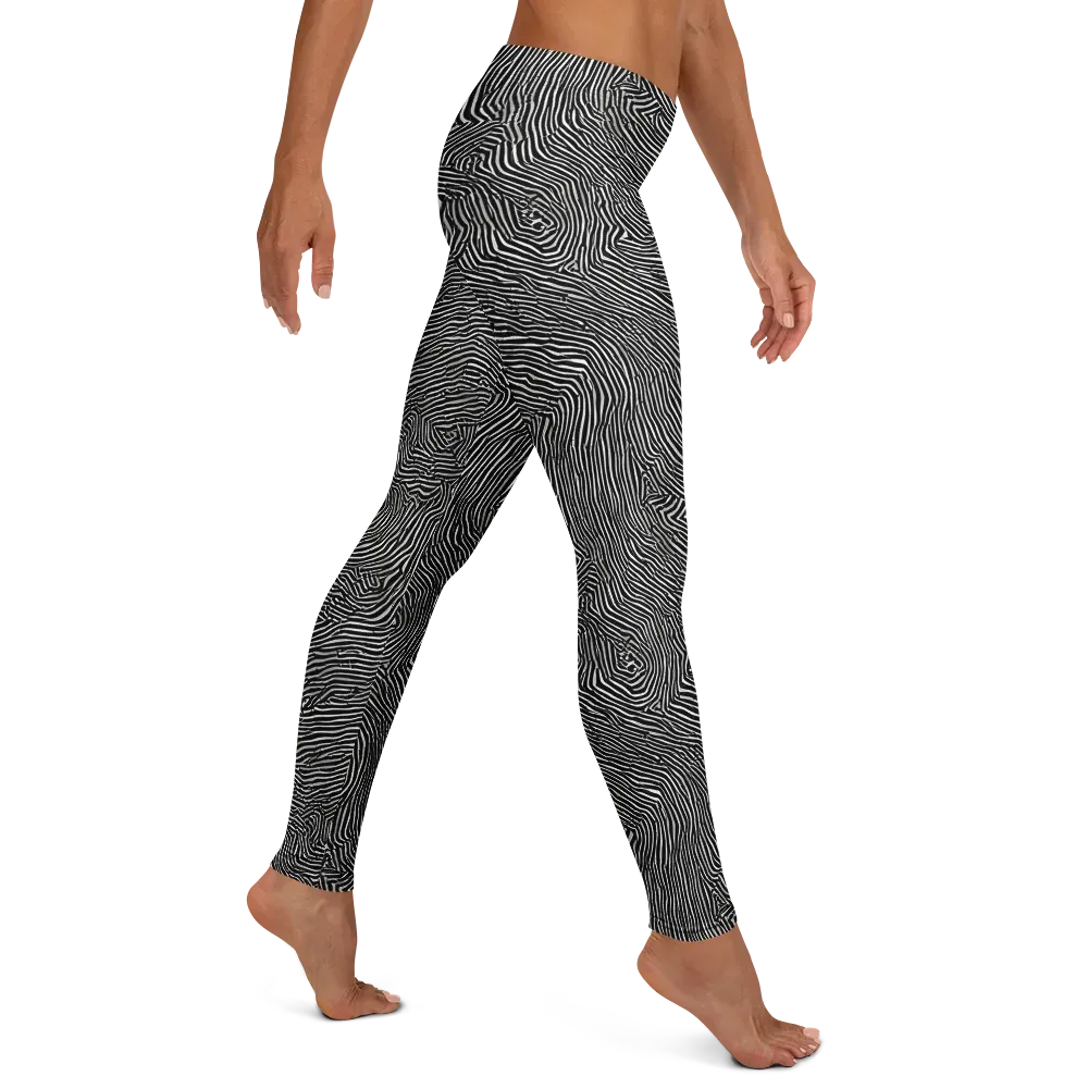 Fingerprint Noir on Leggings — Right