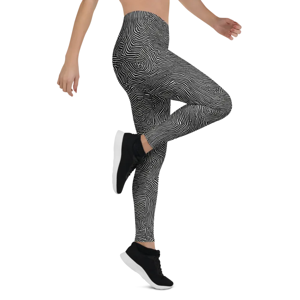 Fingerprint Noir on Leggings — Right