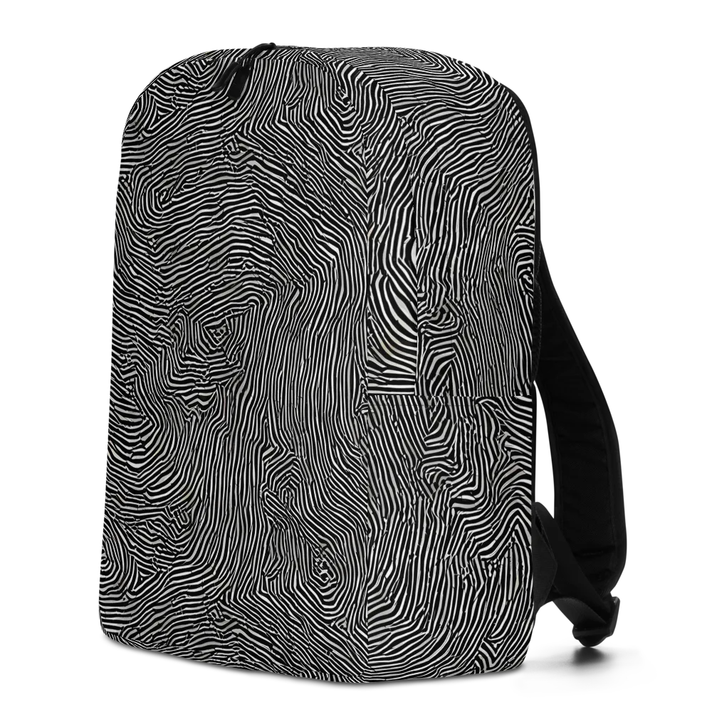 Fingerprint Noir on Minimalist Backpack — Left