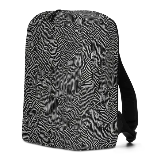 Fingerprint Noir on a Minimalist Backpack