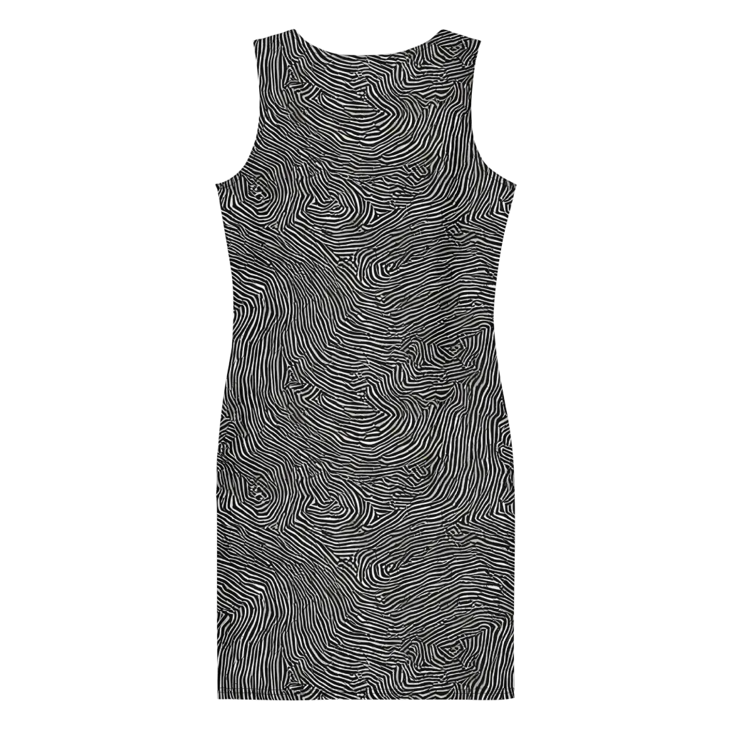 Fingerprint Noir on Bodycon Dress — Back
