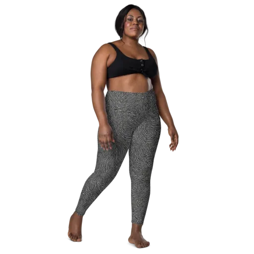 Fingerprint Noir on a Leggings with Pockets