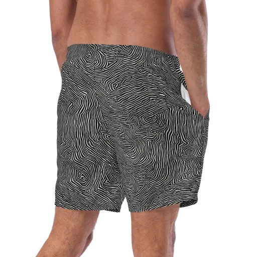 Fingerprint Noir on a Swim Trunks