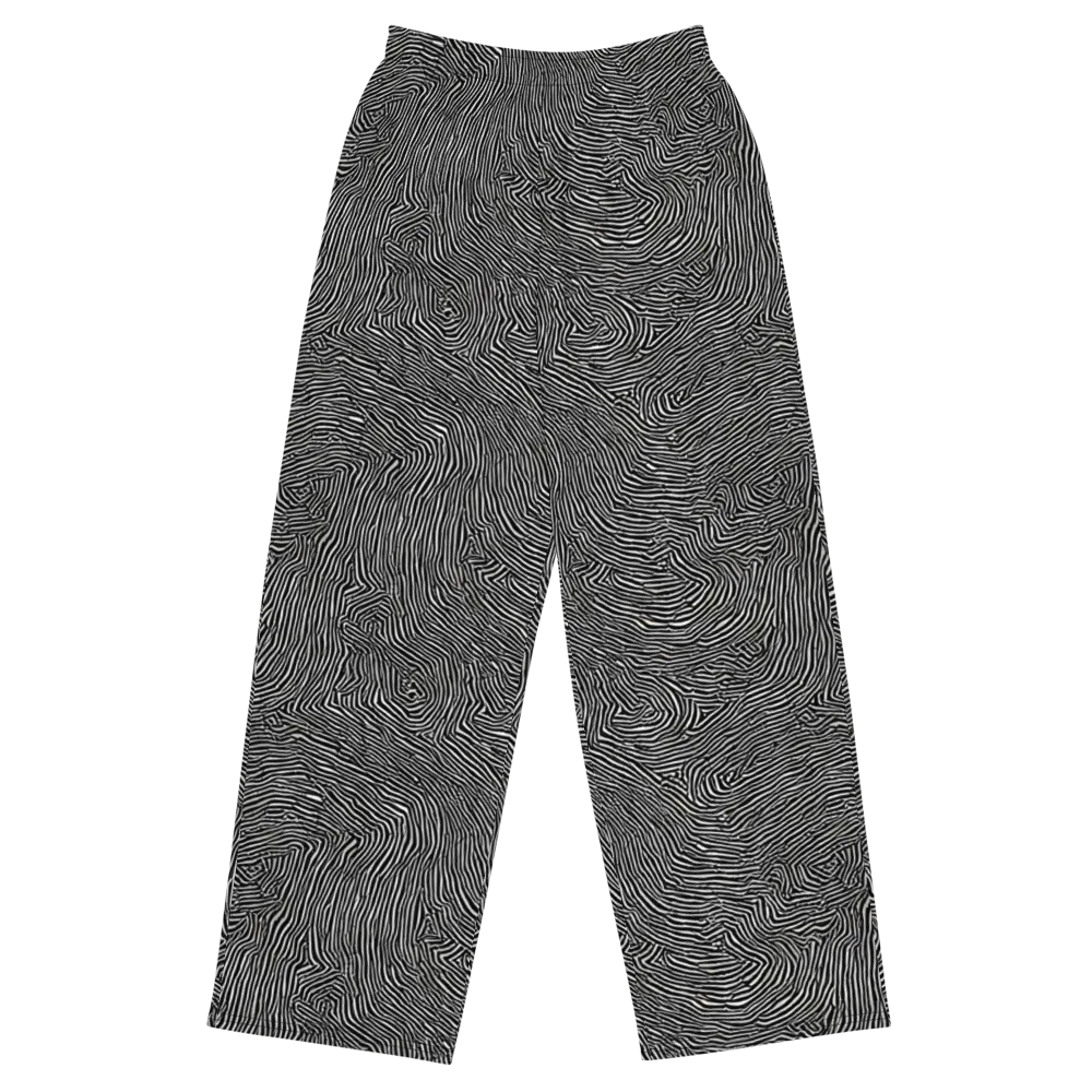 Fingerprint Noir on Wide-Leg Pants — Front