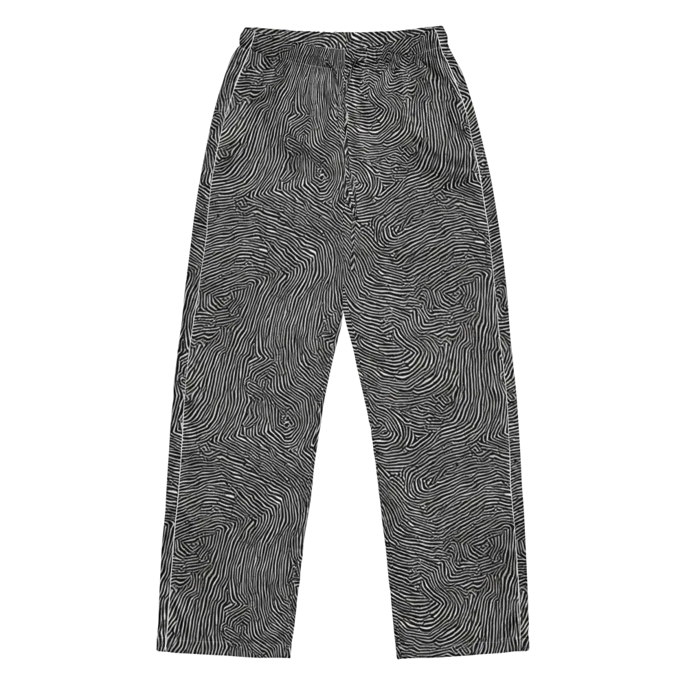 Fingerprint Noir on Women's Pajama Pants — Front
