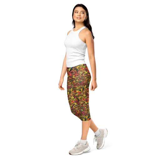 Tortoise Kaleidoscope on a Capri Leggings