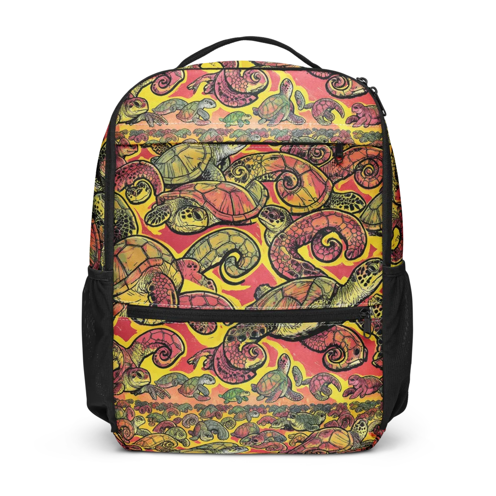 Tortoise Kaleidoscope on Utility Backpack — Front