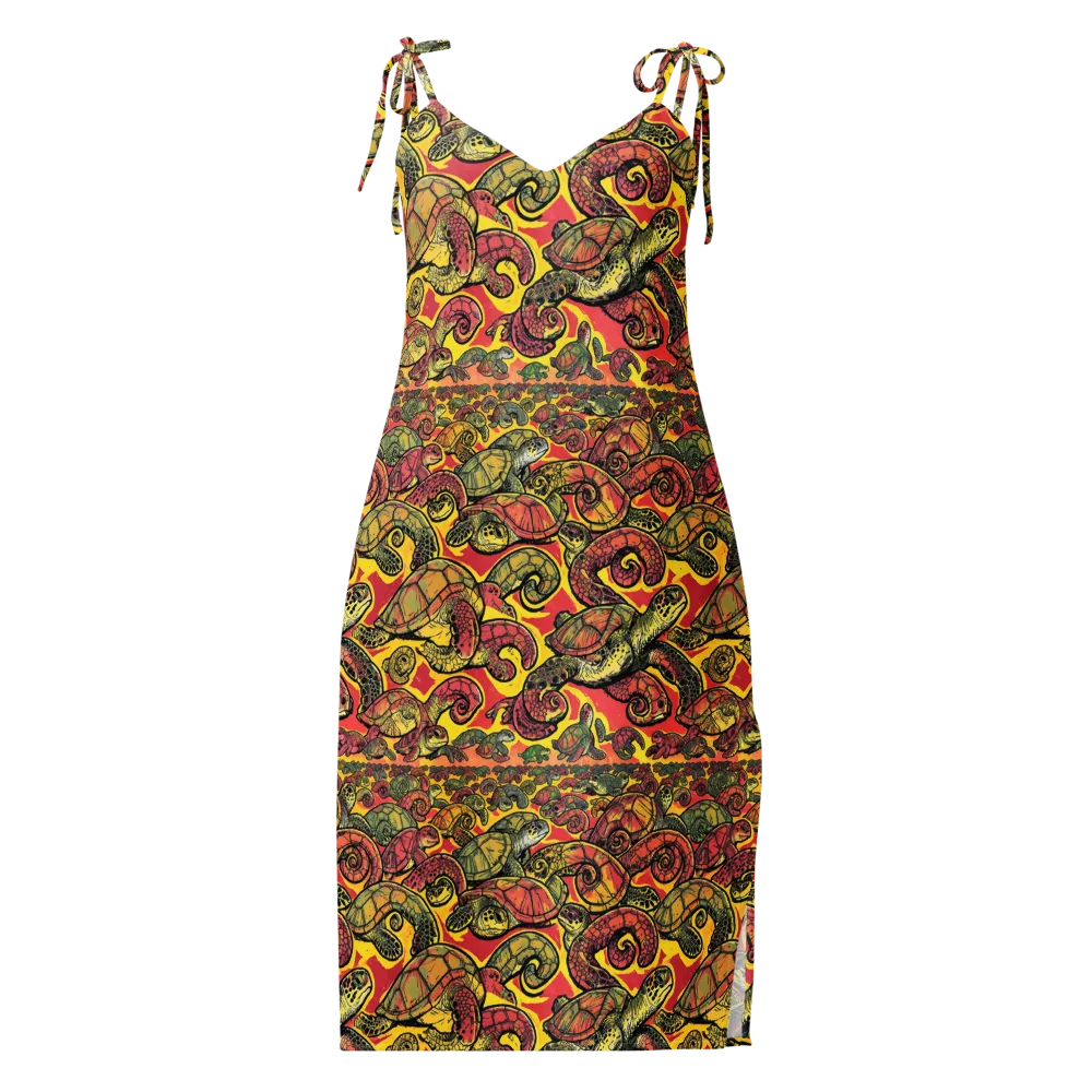 Tortoise Kaleidoscope on Slip Dress — Front