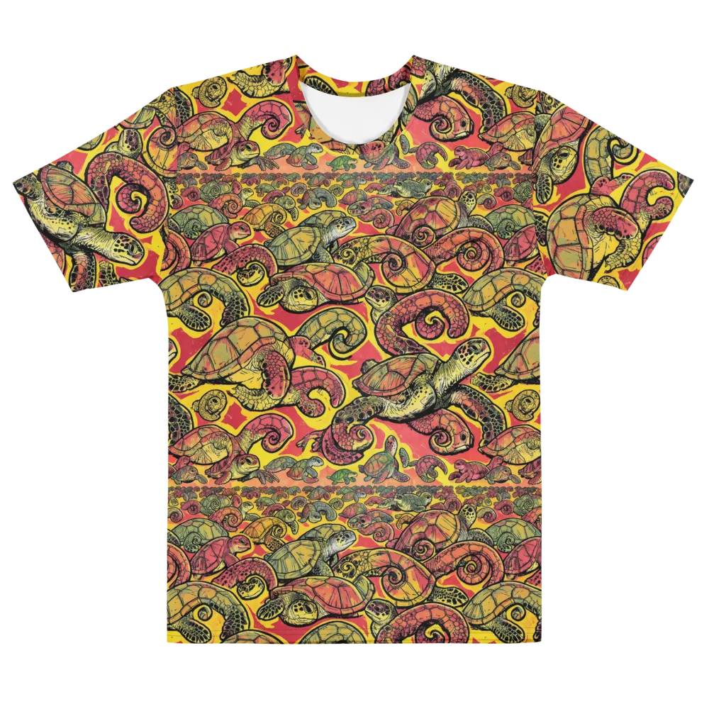 Tortoise Kaleidoscope on Men's Cotton Crew Neck T-Shirt — Front