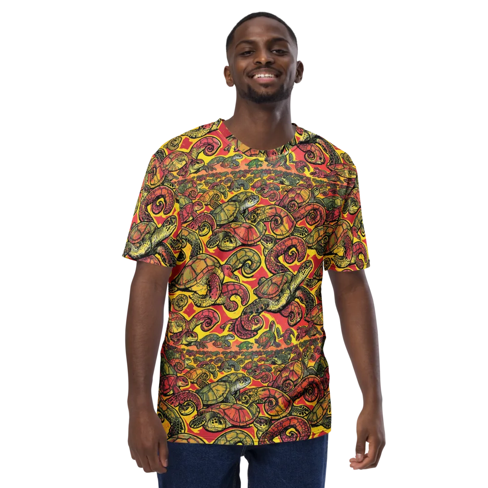 Tortoise Kaleidoscope on Men's Crew Neck T-Shirt — Front