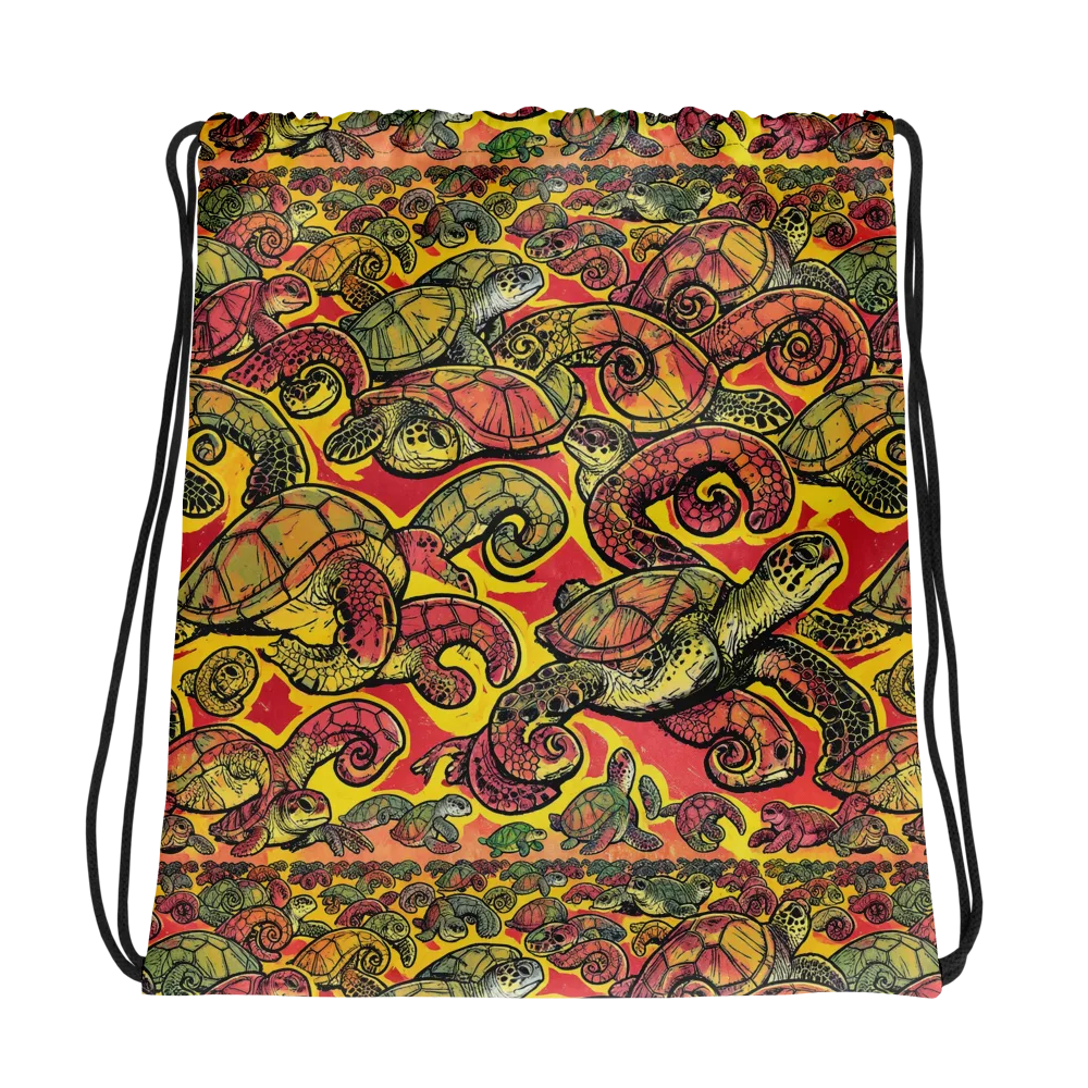 Tortoise Kaleidoscope on Drawstring Bag — Photo
