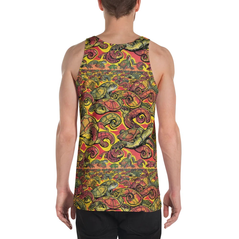 Tortoise Kaleidoscope on Men's Tank Top — Back