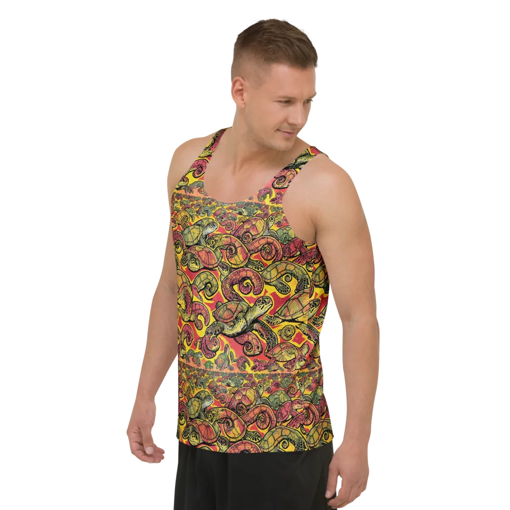 Tortoise Kaleidoscope on Men's Tank Top — Left Front