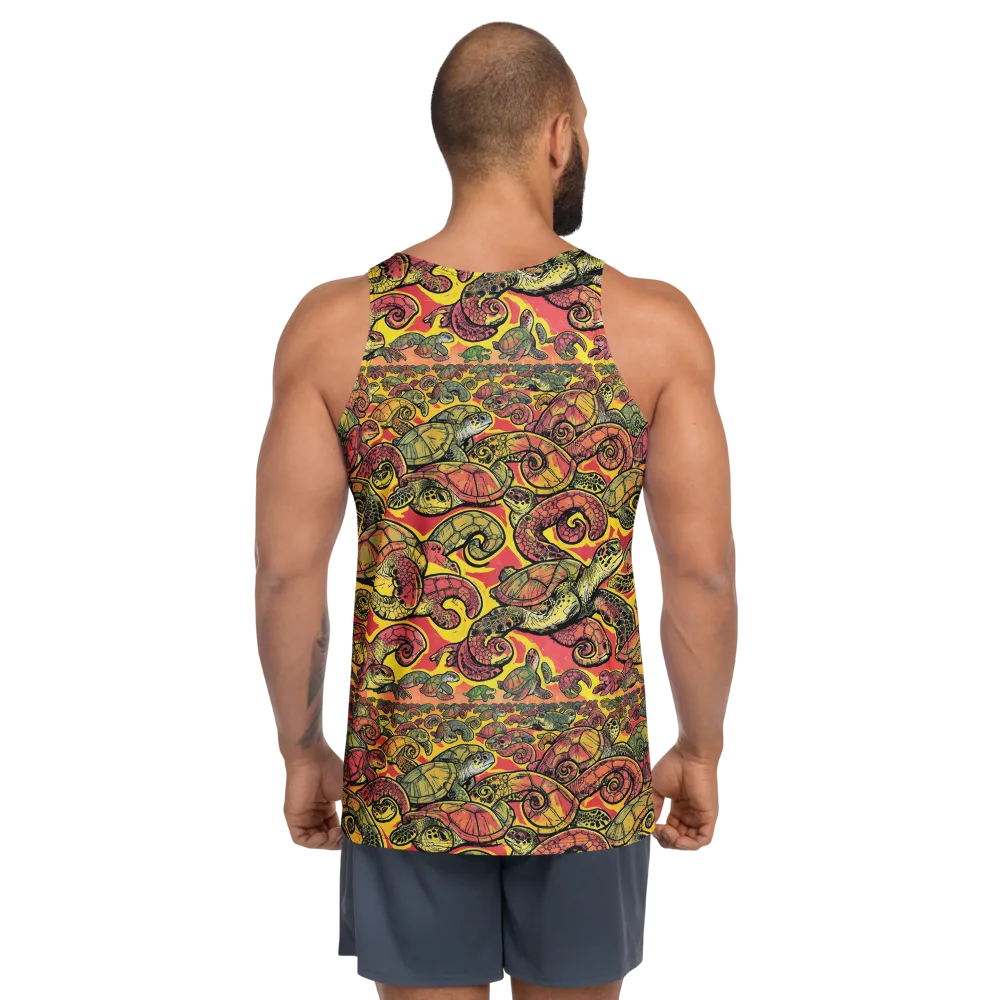 Tortoise Kaleidoscope on Men's Tank Top — Back
