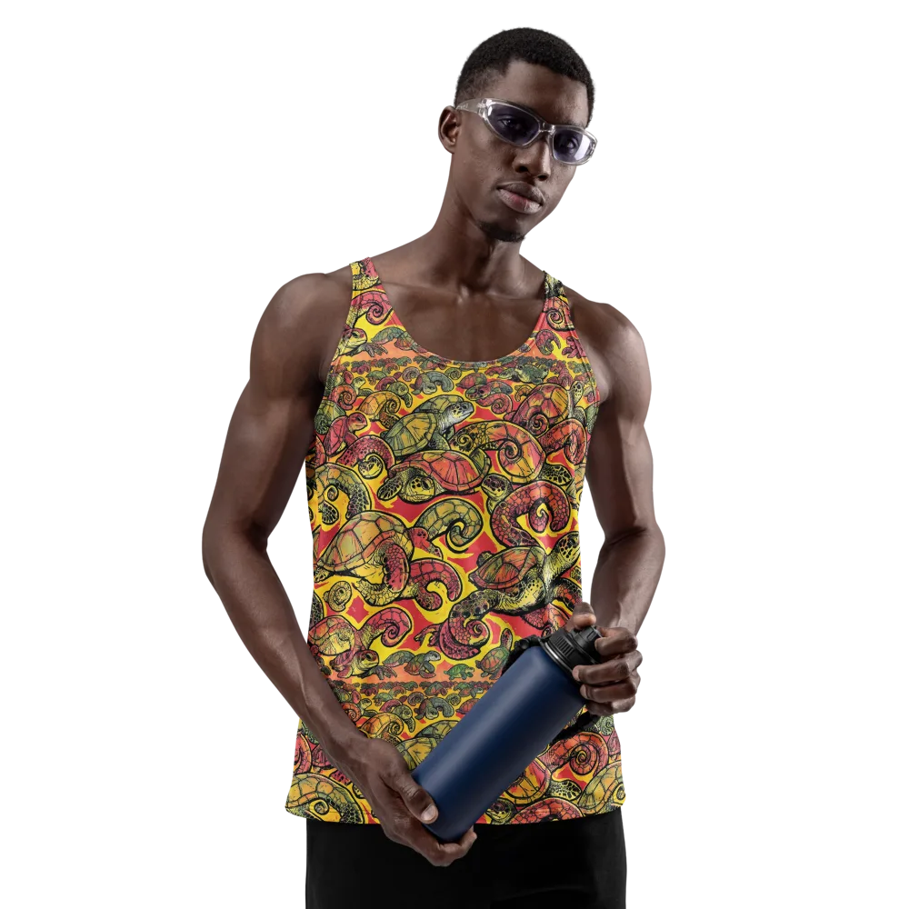 Tortoise Kaleidoscope on Men's Tank Top — Front