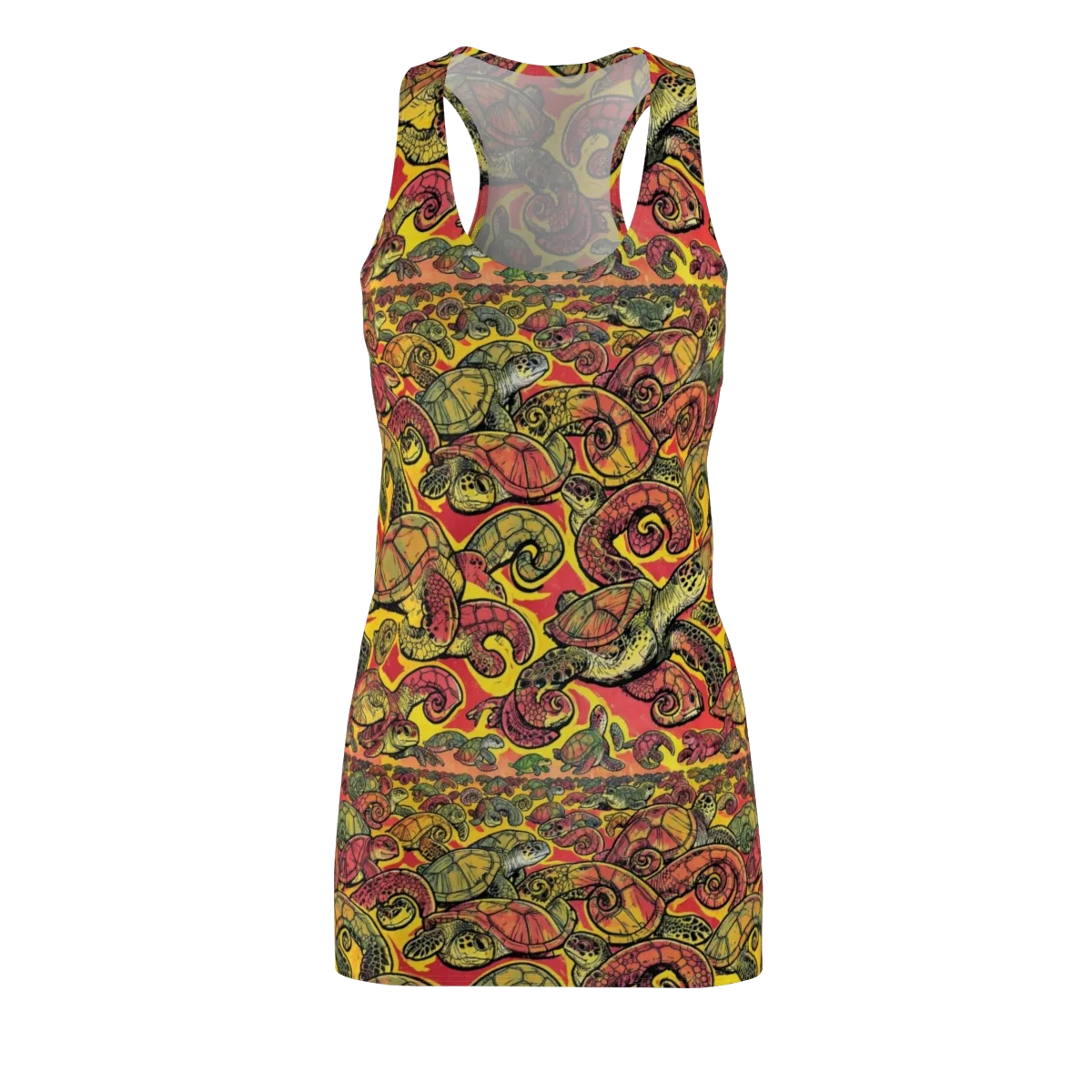 Tortoise Kaleidoscope on Racerback Dress — Front