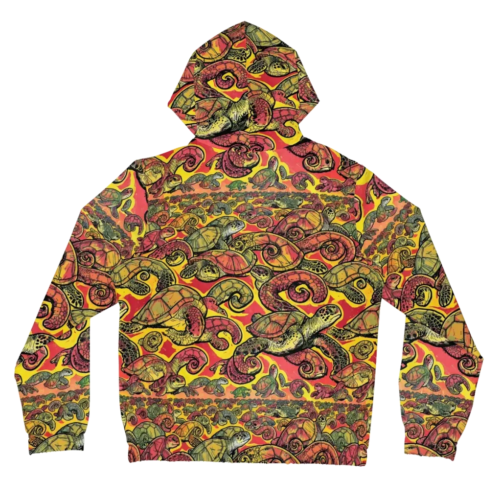 Tortoise Kaleidoscope on Women's Full-Zip Hoodie — Back