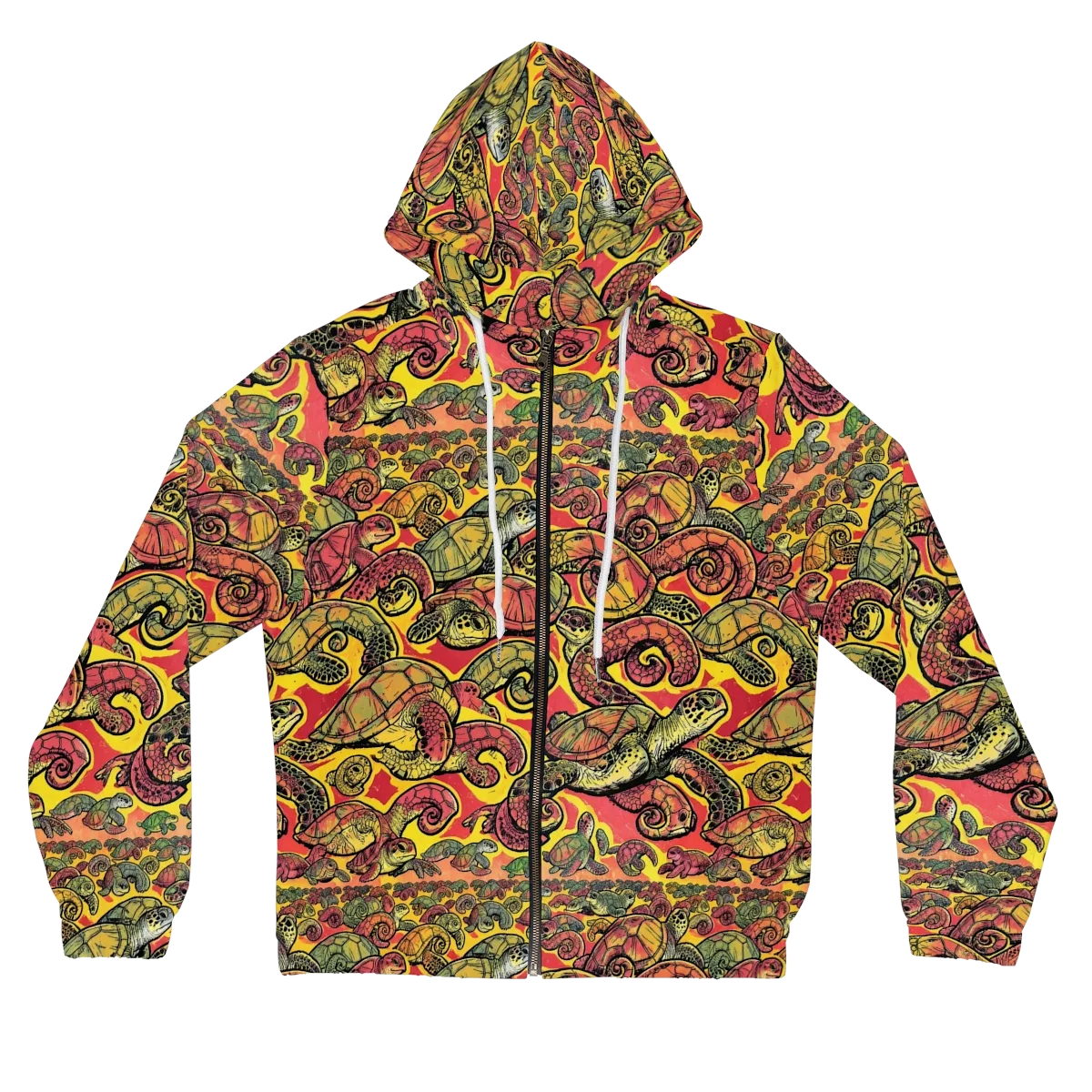 Tortoise Kaleidoscope on Women's Full-Zip Hoodie — Front