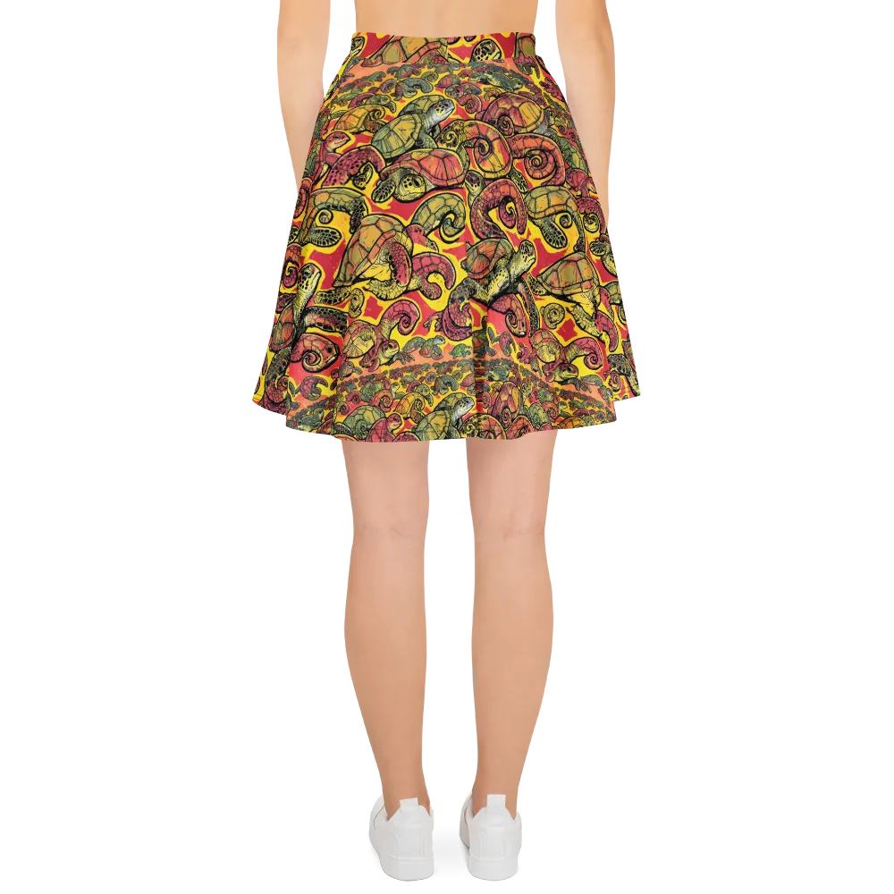 Tortoise Kaleidoscope on Skater Skirt — Back