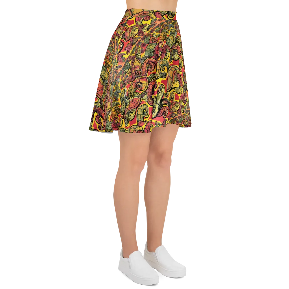 Tortoise Kaleidoscope on Skater Skirt — Right