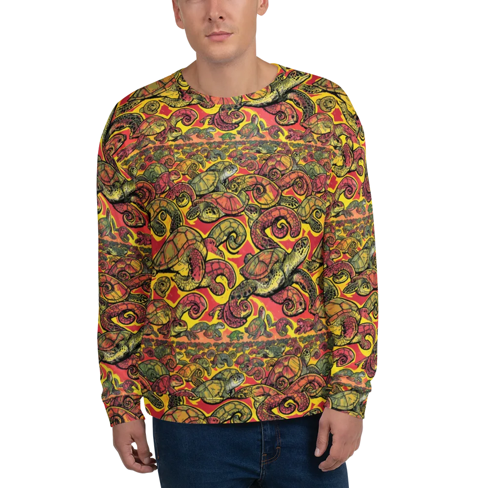 Tortoise Kaleidoscope on Sweatshirt — Front