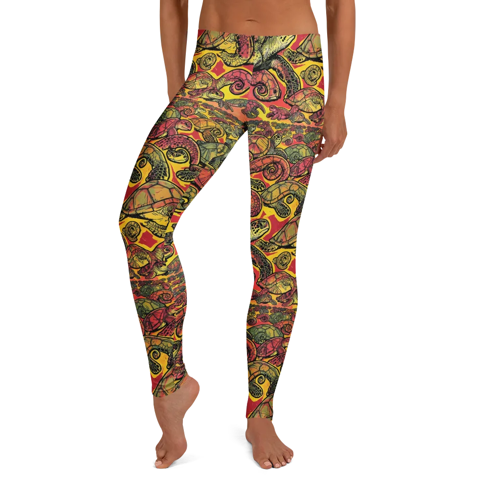 Tortoise Kaleidoscope on Leggings — Front