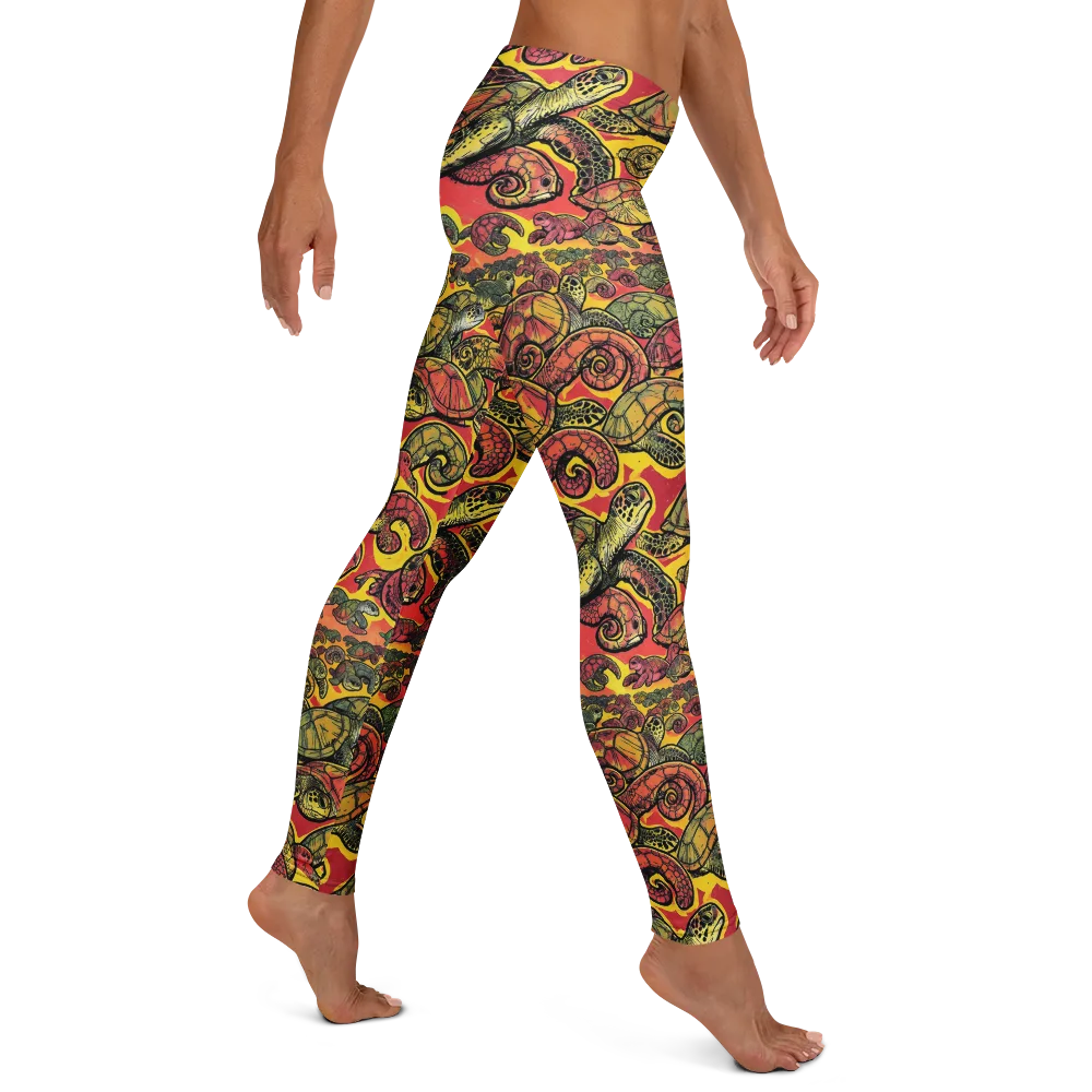 Tortoise Kaleidoscope on Leggings — Right
