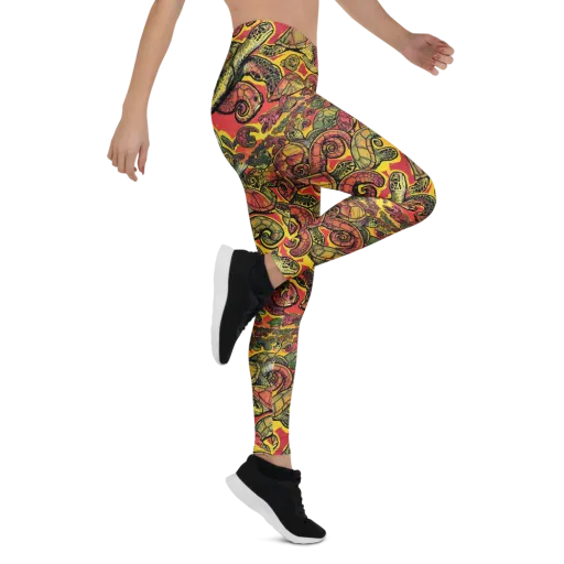 Tortoise Kaleidoscope on a Leggings