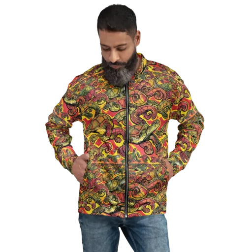 Tortoise Kaleidoscope on a Bomber Jacket