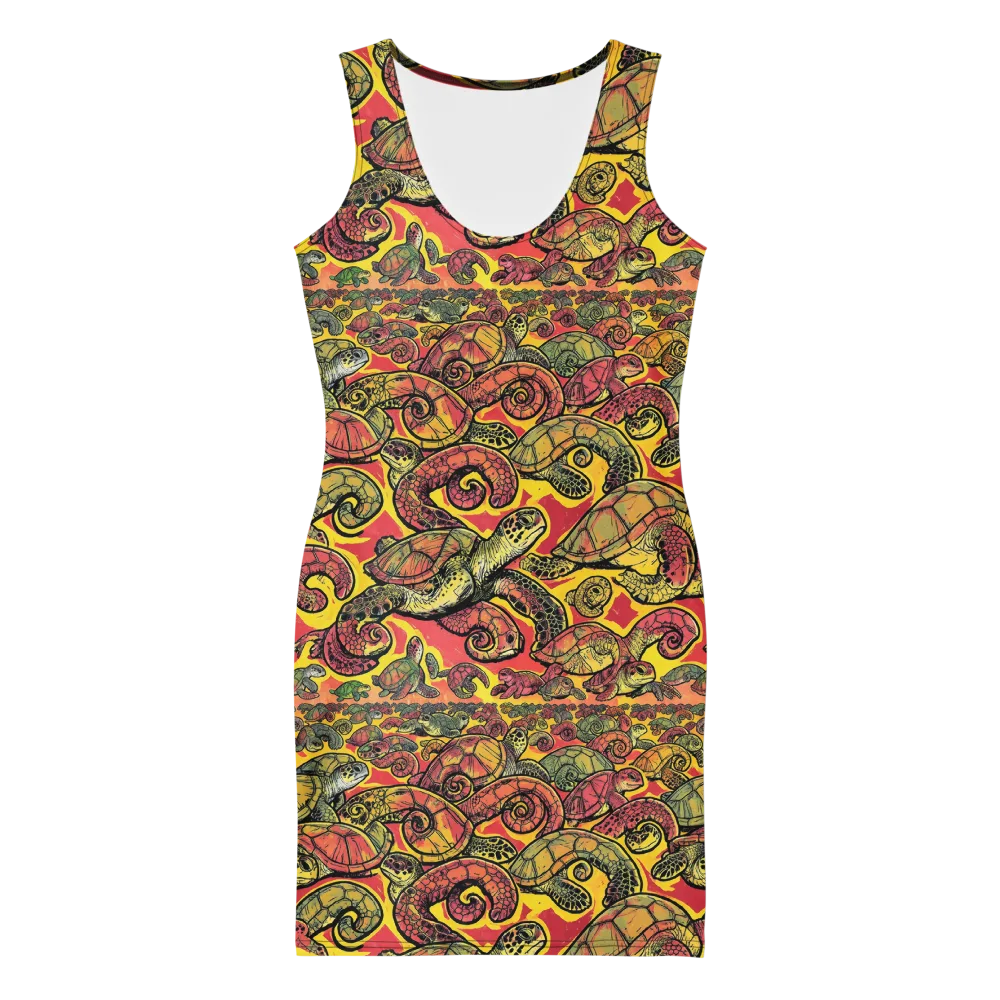 Tortoise Kaleidoscope on Bodycon Dress — Front