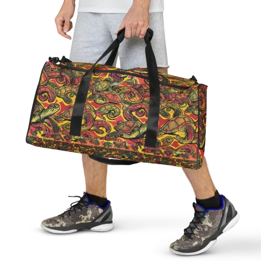 Tortoise Kaleidoscope on a Duffle Bag