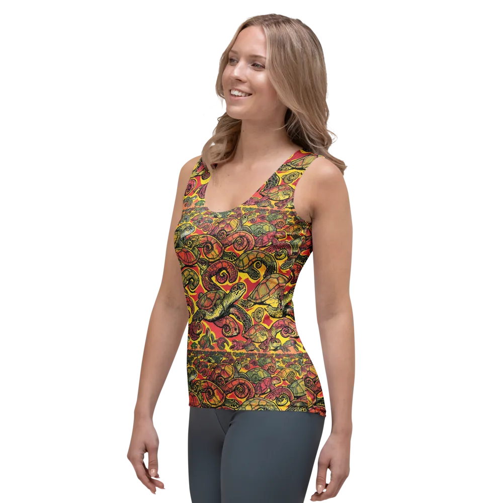 Tortoise Kaleidoscope on Women's Tank Top — Left Front