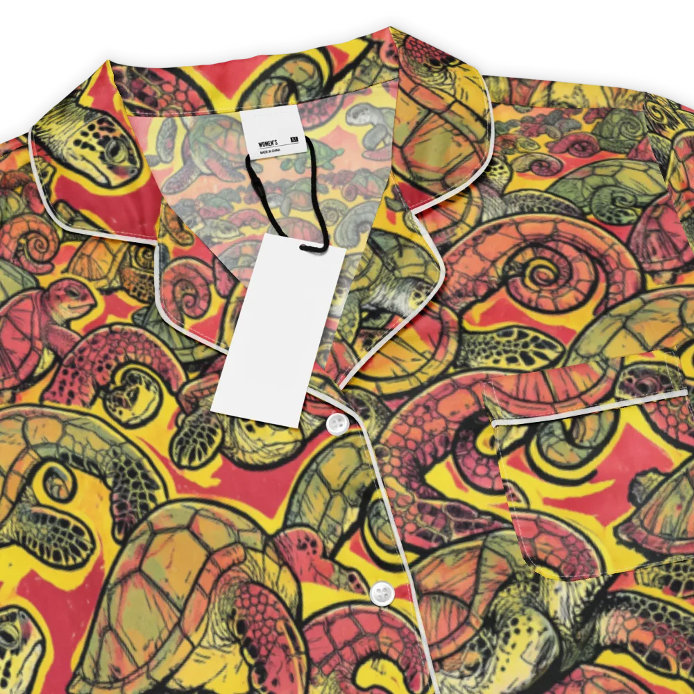 Tortoise Kaleidoscope on Women's Short Sleeve Pajama Top — Product details