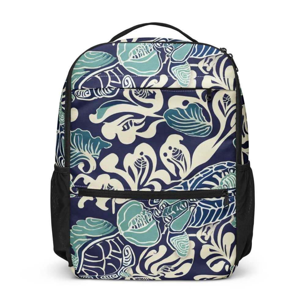Navy Beetle Garden on Utility Backpack — Front