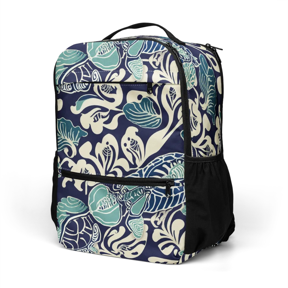 Navy Beetle Garden on Utility Backpack — Left Front