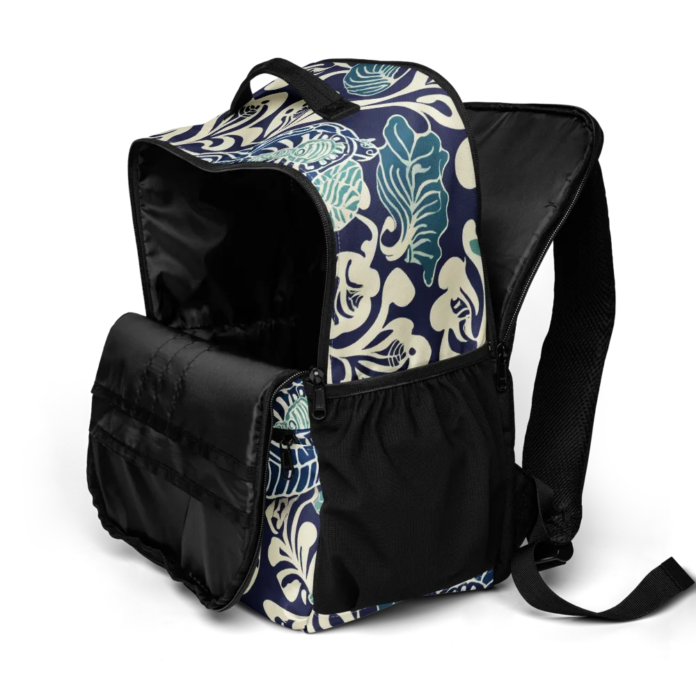 Navy Beetle Garden on Utility Backpack — Product details 2