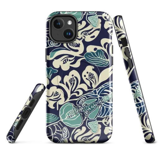 Navy Beetle Garden on a MagSafe Tough Case for iPhone®