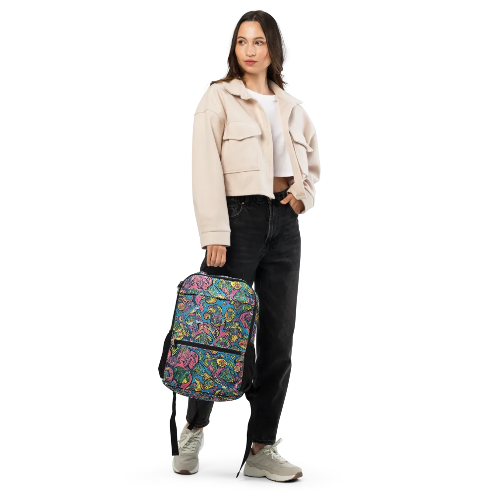 Coral Carousel on Utility Backpack — Front