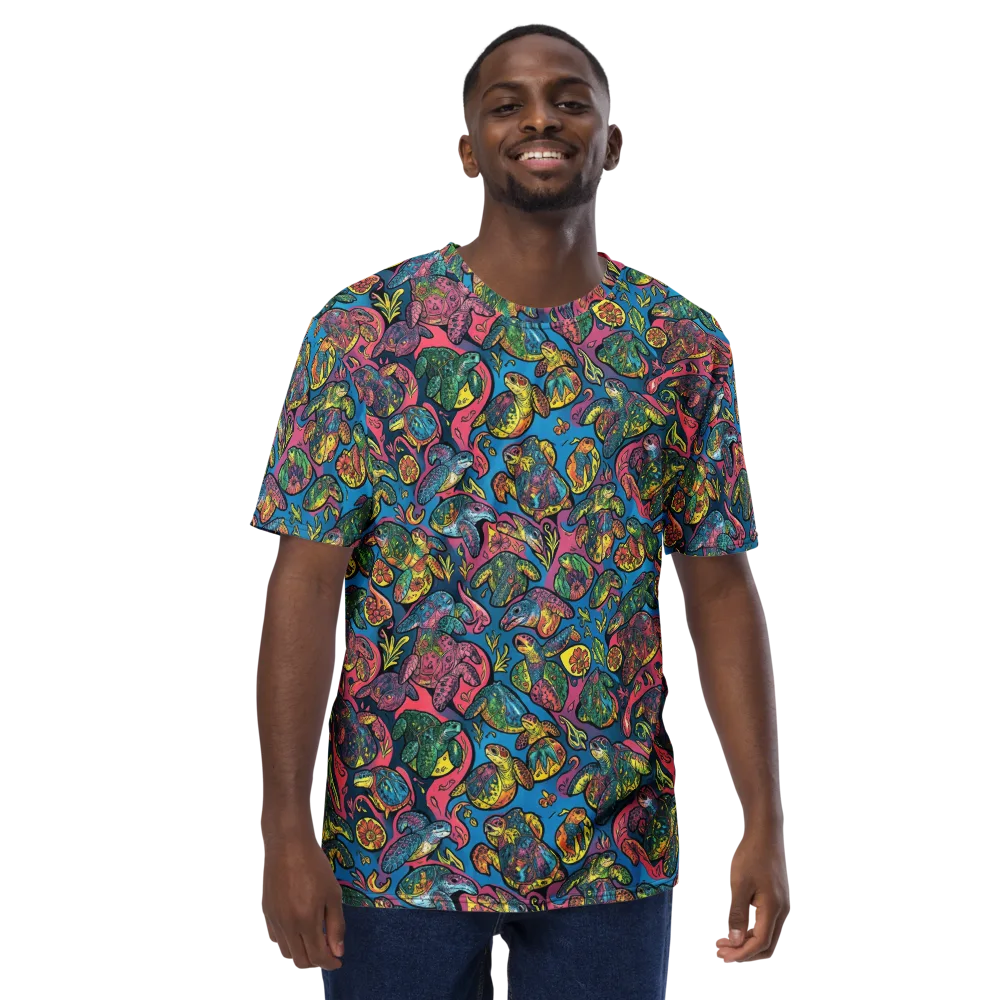 Coral Carousel on Men's Crew Neck T-Shirt — Front